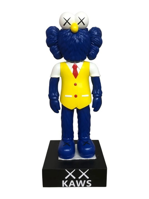 Sculpture en fibre de verre - Marionnette de mode KAWS - Multicolore