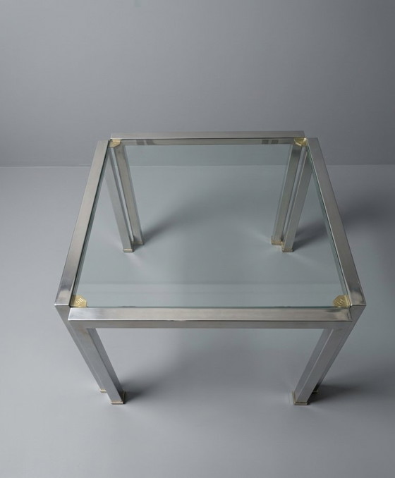 Image 1 of Peter Ghyczy coffee table aluminium and glass 70s