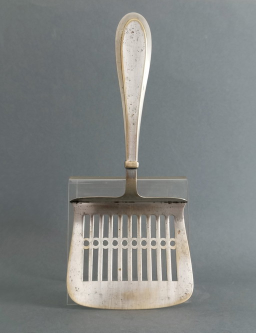 Cucchiaio da portata art déco argentato Quist Germany, anni '20, raro