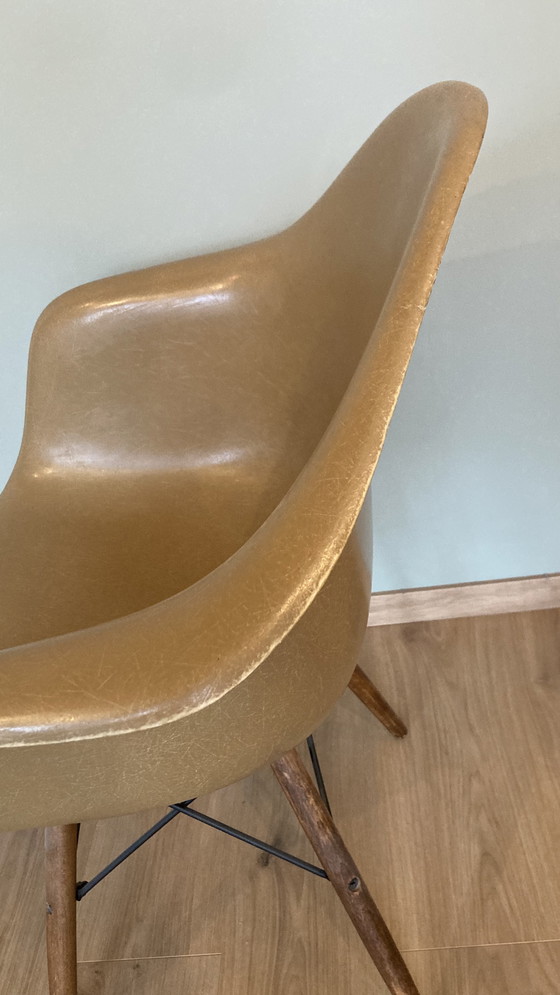 Image 1 of Eames Dark Ochre DSW Dining Armchair