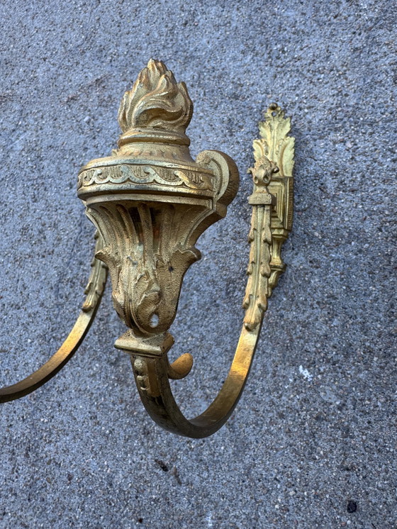 Image 1 of Louis XVI vergoldete Bronze-Raffhalter