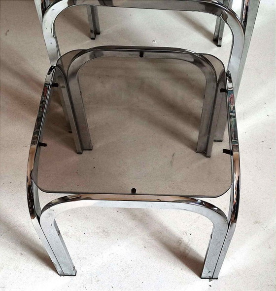 Image 1 of 3 in elkaar passende tafels, jaren 70