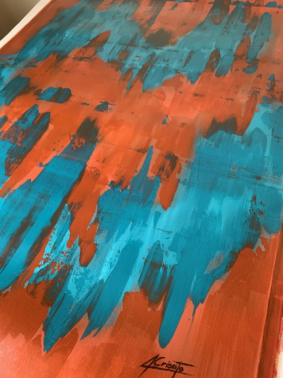 Image 1 of Dipinto originale Alessandro Criscito - "Inhabiting the Pause B" (2026) + Certificato di Autenticità