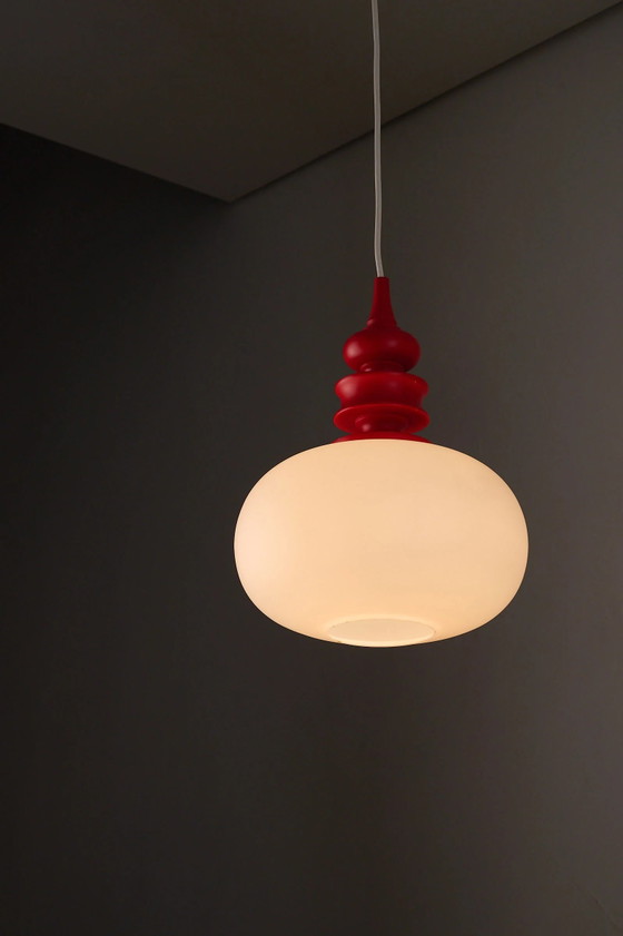 Lámpara Colgante Cosack con Adorno Rojo, Cosack Leuchten, Plafones, Vidrio (foto 2 de 9)