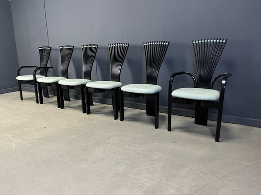 Totem chairs by Torstein Nilsen for Westnofa, 1980s set of 6
