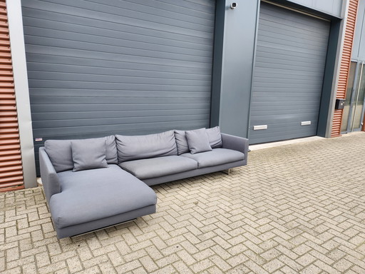 Montis - Axel corner sofa in gray/brown fabric