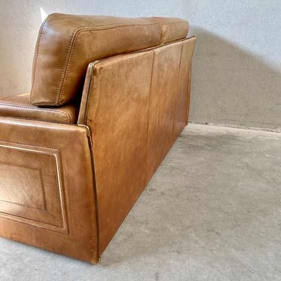 Image 1 of Baxter Arcon Sofa aus Büffelleder, italienisches Design, Marco Milisich, 1980