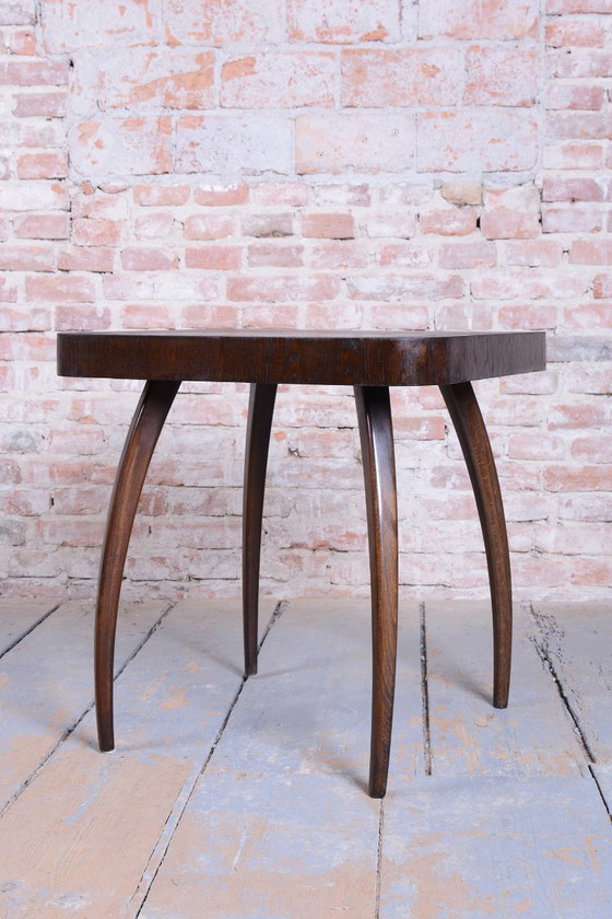 Gerestaureerde Art Deco "Spider"-tafel van J. Halabala, UP Závody, eikenhout, Tsjechië, jaren 1940. (photo 5 of 10)