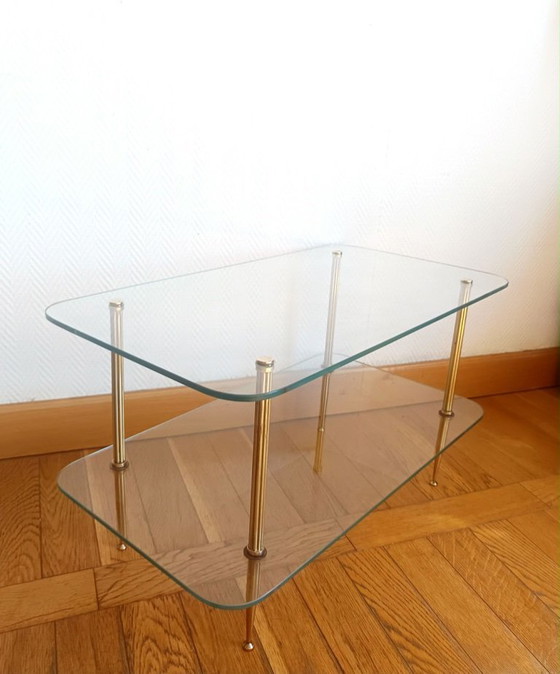 Brass and glass coffee table, Jansen style, circa 1960 (photo 4 of 10)