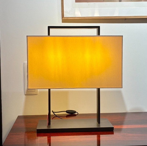 Coppia di Lampade da Tavolo Vintage – Metallo, Tessile (photo 3 of 5)