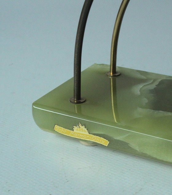 Image 1 of Onyx brass letter holder - Vintage