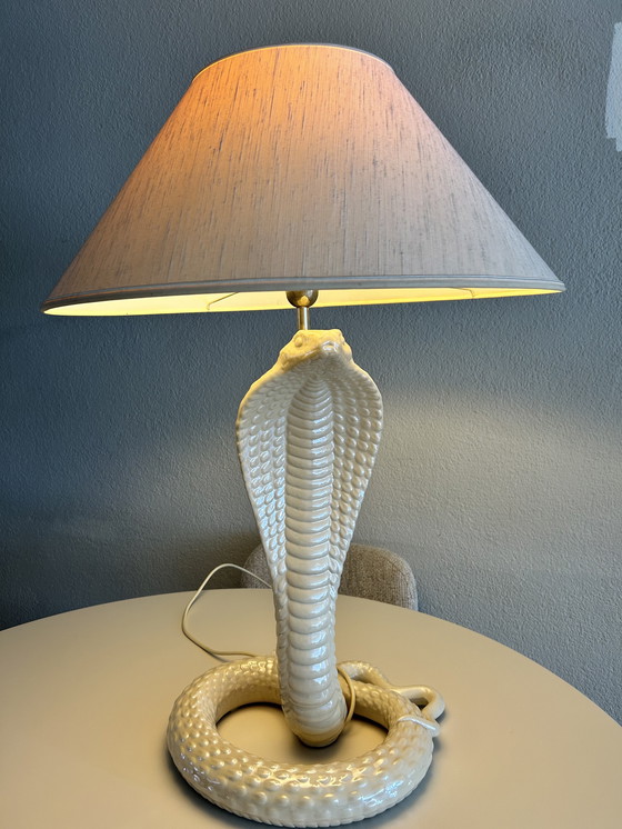 Image 1 of Tomasso Barbi Pearl Cobra Table Lamp