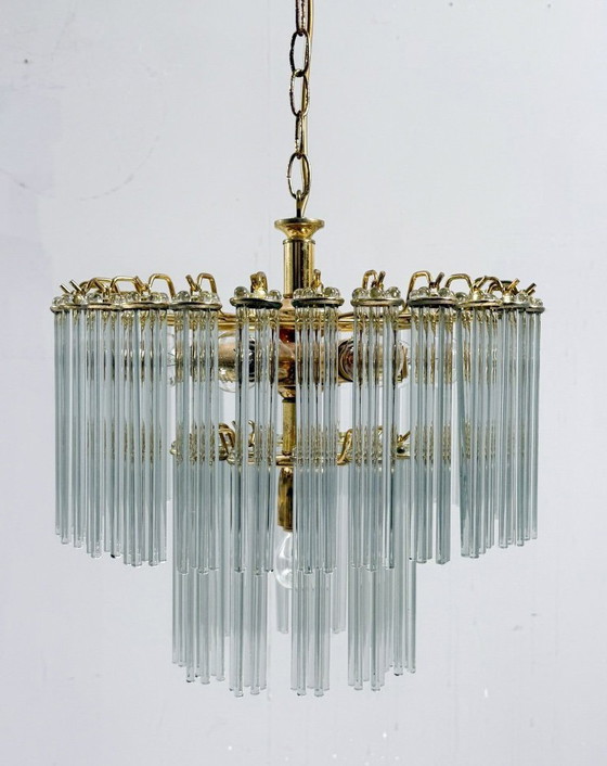 Image 1 of Mid-century chandelier/ceiling lamp by Gaetano Sciolari, Murano, Italy, 1970s.