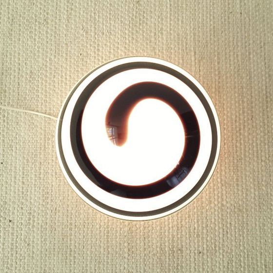 Image 1 of Large ILU di Vetro glass table lamp / floor lamp, egg-shaped Zebra black and white glass, Italian glass Dutch design