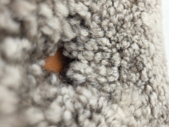 Image 1 of 1960s Reupholstered Danish Armchair in New Zealand Genuine Sheepskin