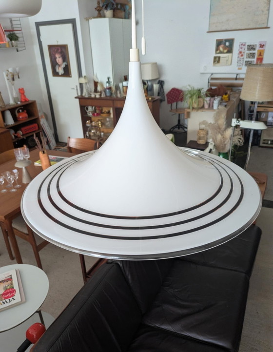 Vintage Space Age Witch Hat Pendant Lamp – Plexiglass (photo 9 of 9)
