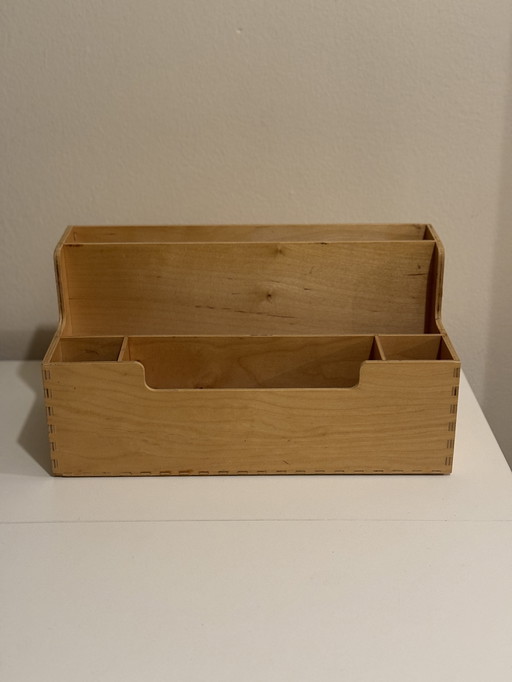Vintage IKEA desk organizer plywood wood 90s