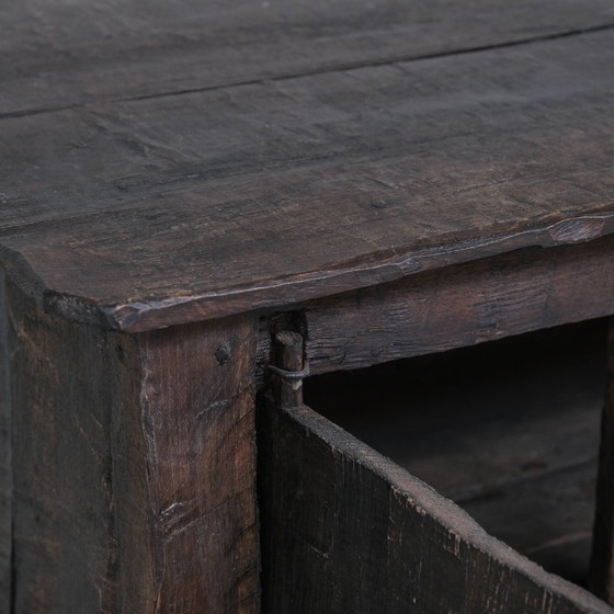 Image 1 of Antique Primitive Wooden Side Cabinet or Console