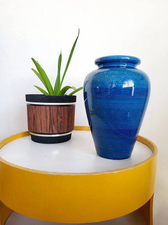 Image 1 of Bitossi glazed ceramic vase, Riminini decor, Aldo Iondi, 1960s in Italy