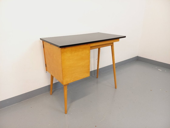 Image 1 of Vintage Baumann wooden desk from the 1950s