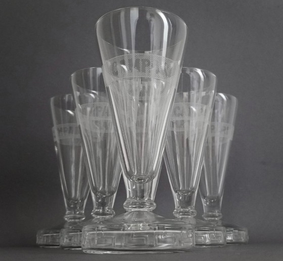 6x Matteo Thun - Campari “Greca” Vetro Postmoderno Alessi anni '80 – Bicchieri e caraffe (photo 4 of 10)