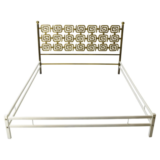 Luciano Frigerio Brutalista Aurora Letto Scultoreo King Size in Ottone