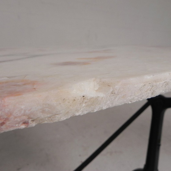 Image 1 of Table de bistrot avec plateau en marbre sur piètement en fonte, PARIS, années 1930
