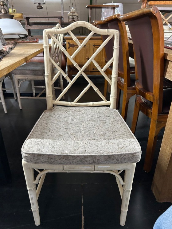 Image 1 of 4 x Faux bamboo chairs