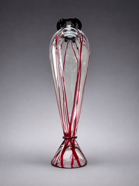 Image 1 of Gesigneerde Borek Šípek glazen vaas – 49 cm – uitstekende staat