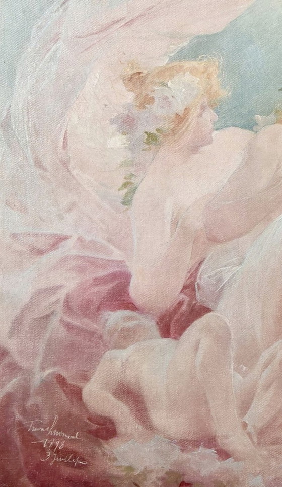 Image 1 of Privat Livemont magnificent Art Nouveau painting from 1898