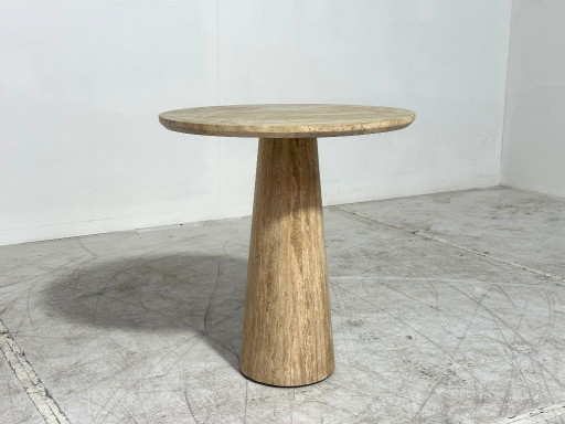 Table de bistrot en travertin Eleonora Aime - Ronde Ø70 - Pierre naturelle massive – eettafels, Stone (photo 2 of 7)