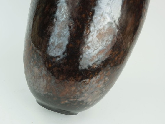Image 1 of ruscha art VASE Krug Tropfglasur Schattierungen von lila schwarz braun 1970 80er Jahre Modell 370