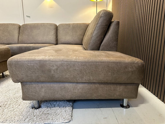 Image 1 of Taupe hoekbank eco leder 270x220cm