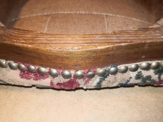 Image 1 of Antique baroque upholstered footstool in Louis XV style (rare)