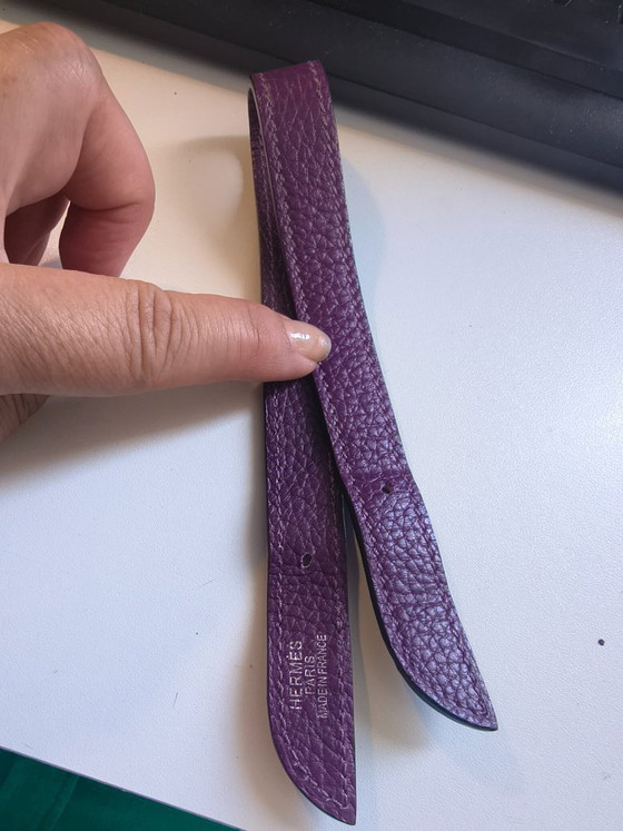 Image 1 of Sac bandoulière Hermès Massai PM Raisin en cuir Clémence – 2009