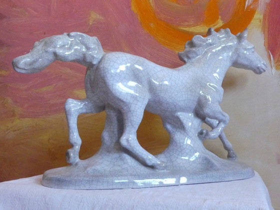 Image 1 of Karlsruher  Majolika Keramik Figur Pferd 4348 Lilli Hummel-König uk4aeb