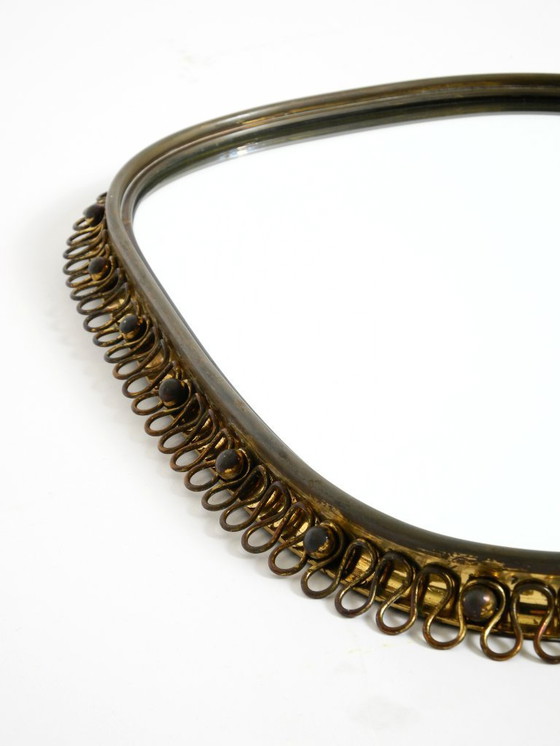 Image 1 of Prachtige messing wandspiegel in mid-century modern stijl van Josef Frank voor Svenskt Tenn Sweden.