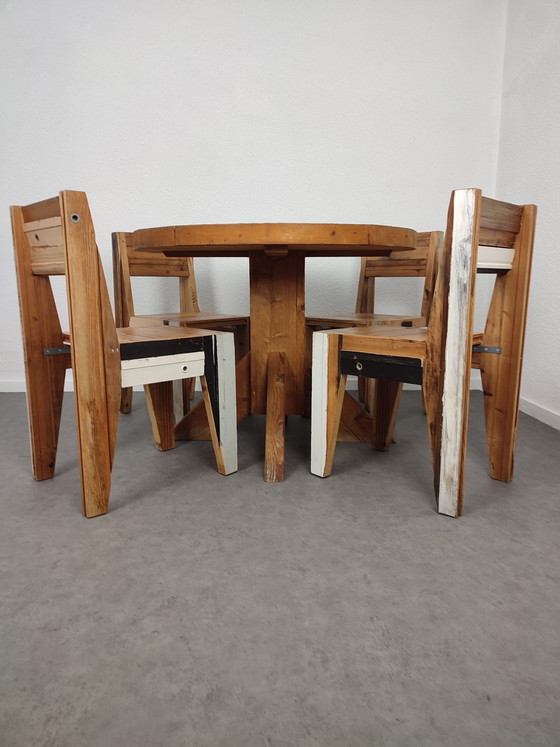 Image 1 of Legno di recupero: 4 sedie + tavolo
