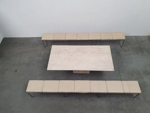 Divano letto XL di design in acciaio inox minimalista