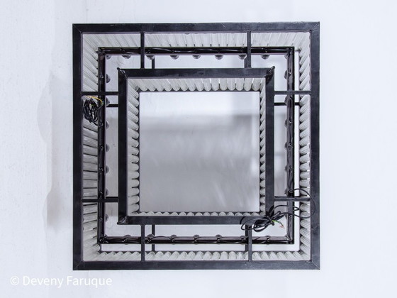 Image 1 of Grande lampadario a tubo di vetro , 1980