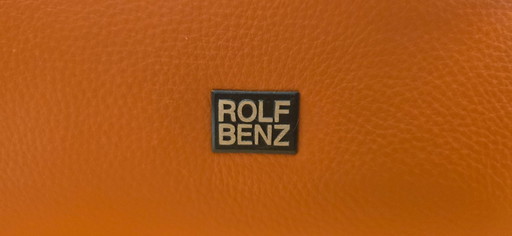 Rolf Benz 2300 Designklassiker in rotorangem Nappaleder – 3er, 2er & Funktionssessel