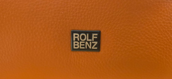 Image 1 of Rolf Benz 2300 Designklassiker in rotorangem Nappaleder – 3er, 2er & Funktionssessel