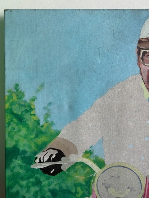 Image 1 of Pop Art, Der Moped-Fahrer, Huile sur toile
