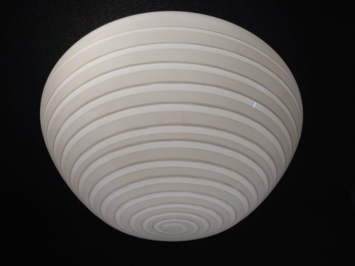 Vintage Brüne Glas Germany swirl plafonnière