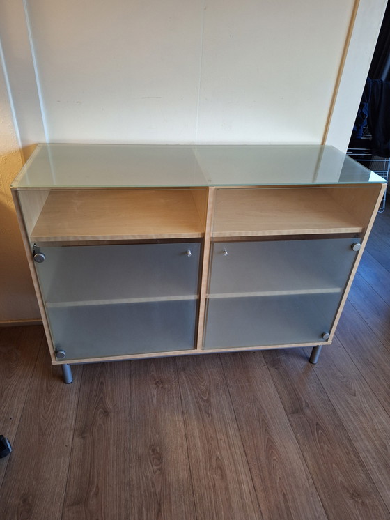 Image 1 of Cassettiera/armadietto vintage IKEA in vetro e legno