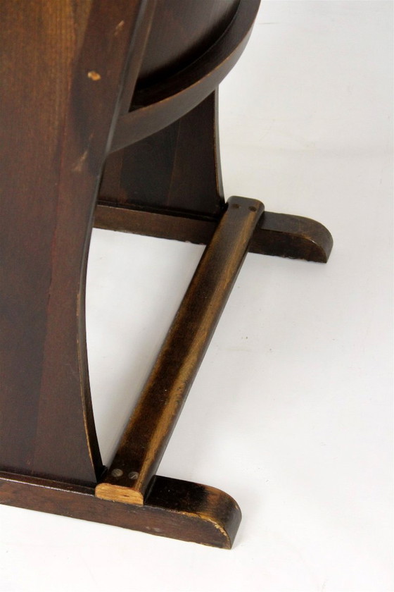 Image 1 of Fauteuil de cinéma vintage TON (Thonet), tchèque des années 1940, siège de théâtre en bois