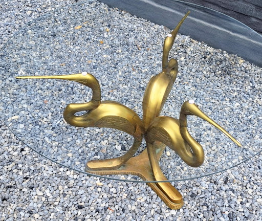 Hollywood Regency Coffee Table – salontafels, Brass, Glass (photo 2 of 11)