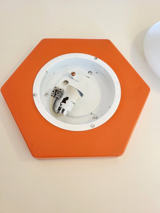 Image 1 of Vintage Space Age hexagon wandlampen van Paul Neuhaus 1970