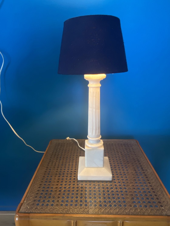Image 1 of 2 lampes de table vintage en albâtre / marbre