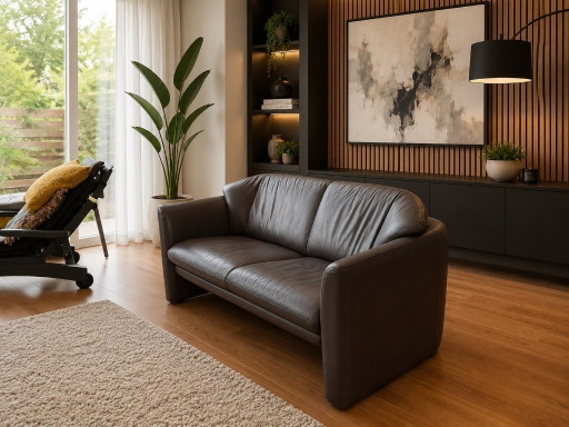 Twee en een half zits lederen bank – Leolux, banken, Leather